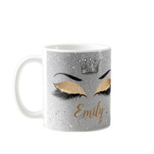 Gold Glitter Eyes Monogram
