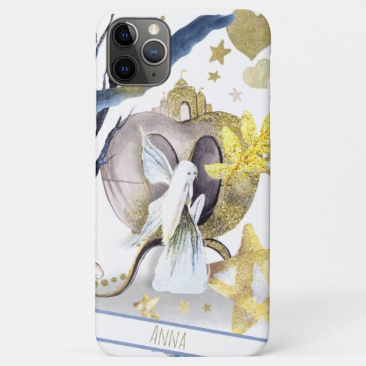 *~* Gold Glitter Fairy Moon Stars Hearts Castle Case-Mate iPhone Case (Achterkant)