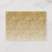 Gold Glitter Fancy Script Detail Informatiekaartje (Achterkant)