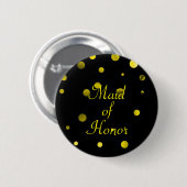 Gold Glitter Faux Foil Confetti Stippen gemaakt va Ronde Button 5,7 Cm (Voorkant /achterkant)