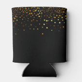 Gold Glitter Faux Folie Confetti Groom Blikjeskoeler (Achterkant)