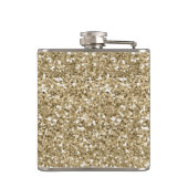 Gold Glitter Faux Folie Confetti Heupfles (Achterkant)