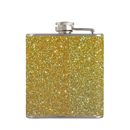 Gold Glitter Faux-folie Heupfles (Achterkant)