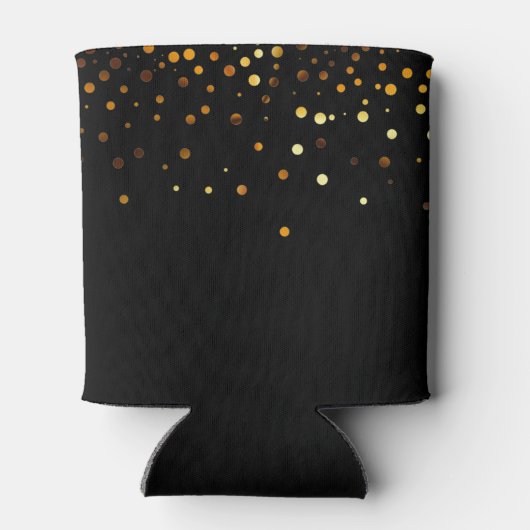 Gold Glitter Faux Folie Mr. & Mrs. Blikjeskoeler (Achterkant)