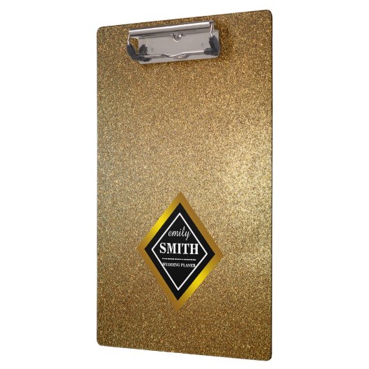 Gold Glitter Faux-Folie op maat Klembord (Links)