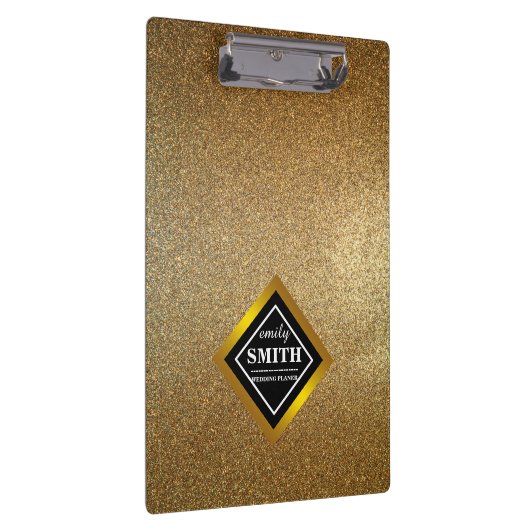 Gold Glitter Faux-Folie op maat Klembord (Rechts)