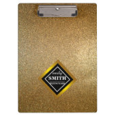 Gold Glitter Faux-Folie op maat Klembord (Voorkant)