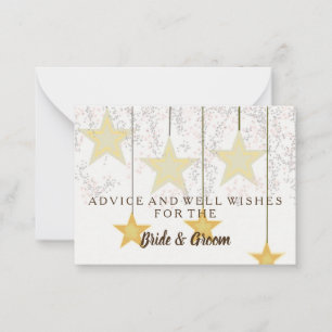 Gold Glitter Faux Folie Weddenschapskaart Advieskaart