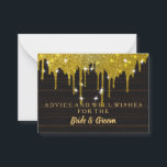 Gold Glitter Faux Folie Weddenschapskaart Advieskaart<br><div class="desc">Dit is een leeg Elegant Gold Glitter Faux Folie Wedding Advice Card Visitekaartje. Deze kaart is gouden glitter. Het is perfect als trouwplaatskaarten,  visitekaartjes en meer. Klik op de knop Aanpassen om het ontwerp aan te passen.</div>
