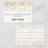 Gold Glitter Faux Folie Weddenschapskaart Advieskaart (Voorkant / Achterkant)