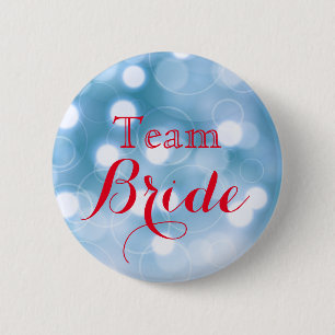 Gold Glitter Faux Folie Wedding Team Bride Pinback Ronde Button 5,7 Cm