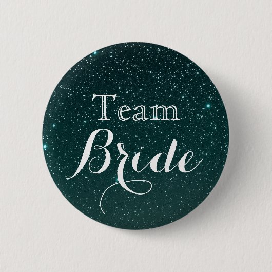 Gold Glitter Faux Folie Wedding Team Bride Ronde Button 5,7 Cm (Voorkant)