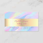 Gold Glitter Faux Lashes Abstracte holografisch Klantenkaartje (Achterkant)