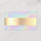 Gold Glitter Faux Lashes Holographic Loyalty Kaart (Achterkant)