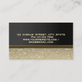 Gold Glitter Feather Lijst Glitter Notary Visitekaartje (Achterkant)