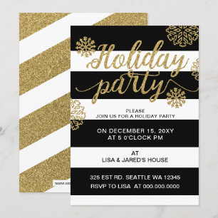 Gold Glitter Festive-feestdag Kaart