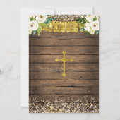 Gold Glitter Fiesta Boy Twin Baptism Christening Kaart (Achterkant)