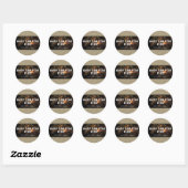 Gold Glitter Fireworks Happy Nieuwjaar 2023 Ronde Sticker (Vel)