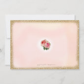 Gold Glitter First Birthday Banner Kaart (Achterkant)