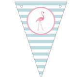 Gold Glitter Flamingo 1st Birthday Pennant Banner (Eerste vlag)