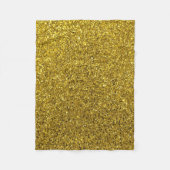 Gold Glitter Fleece Blanket (Voorkant)