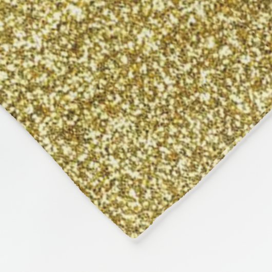 Gold Glitter Fleece Blanket (Hoek)