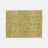 Gold Glitter Fleece Blanket Deken (Voorkant (Horizontaal))