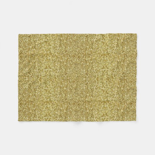 Gold Glitter Fleece Blanket Deken (Voorkant (Horizontaal))