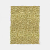 Gold Glitter Fleece Blanket Deken (Voorkant)