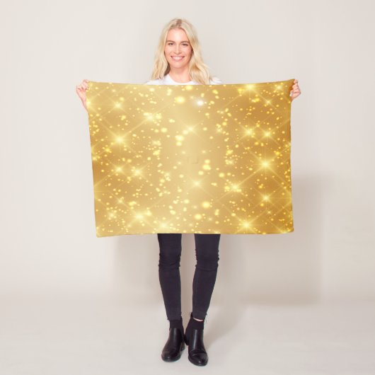Gold Glitter Fleece Deken (In situ)