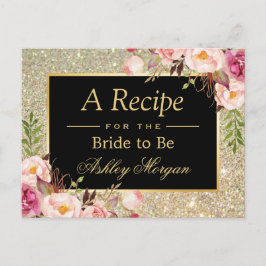 Gold Glitter Floral | VRIJGEZELLENFEEST KAART