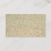 Gold Glitter Floral Wedding Details Kaart invoegen (Achterkant)