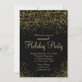 Gold glitter foil confetti business kerst kaart (Voorkant)