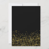 Gold glitter foil confetti business kerst kaart (Achterkant)