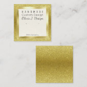 Gold Glitter & Foil Earring Display Packaging Vierkante Visitekaartje (Voorkant / Achterkant)