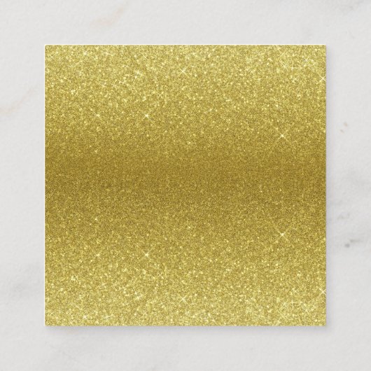 Gold Glitter & Foil Earring Display Packaging Vierkante Visitekaartje (Achterkant)