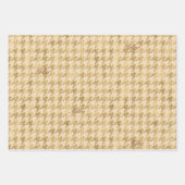 Gold Glitter Folie Pattern Monogramed Kerstmis Inpakpapier Vel (Voorkant 3)