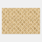 Gold Glitter Folie Pattern Monogramed Kerstmis Inpakpapier Vel (Voorkant)