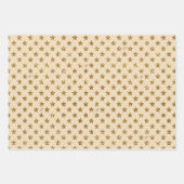 Gold Glitter Folie Pattern Monogramed Kerstmis Inpakpapier Vel (Voorkant)