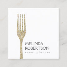 Gold Glitter Fork Event Planner