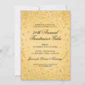 Gold Glitter Formal Corporate Fundraiser Kaart (Voorkant)