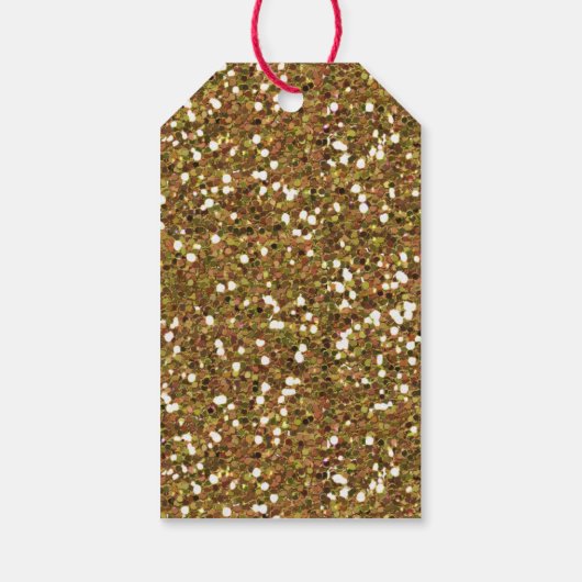 Gold Glitter Forty en Fabulous Favor Cadeaulabel (Achterkant)