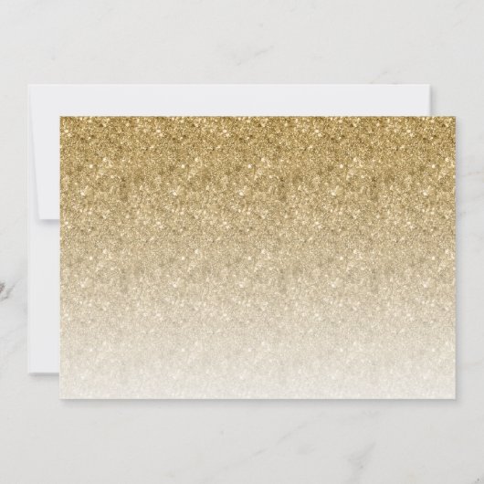 Gold Glitter-foto Hartelijk dank Kaart (Achterkant)