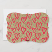 Gold glitter foto Valentijnsdag Feestdagenkaart (Achterkant)