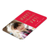 Gold glitter foto Valentijnsdag Magneet (Linkerzijde)