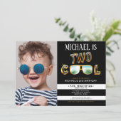 Gold Glitter - Foto van twee feestfeestjes Kaart (Staand voorkant)