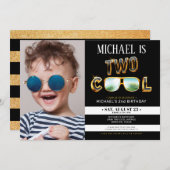 Gold Glitter - Foto van twee feestfeestjes Kaart (Voorkant / Achterkant)