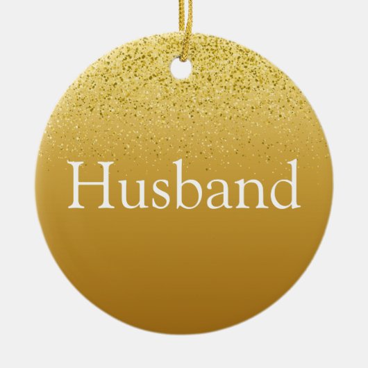 Gold Glitter Fun Best Husband Ever Definition Keramisch Ornament (Voorkant)