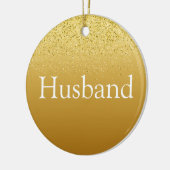 Gold Glitter Fun Best Husband Ever Definition Keramisch Ornament (Links)