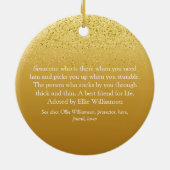 Gold Glitter Fun Best Husband Ever Definition Keramisch Ornament (Achterkant)